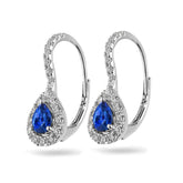 Blue Sapphire & Diamond Earrings - Dracakis Jewellers